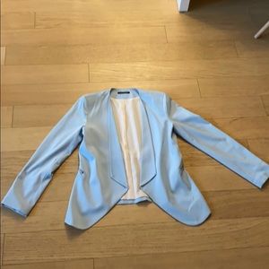 Powder blue blazer by Decker